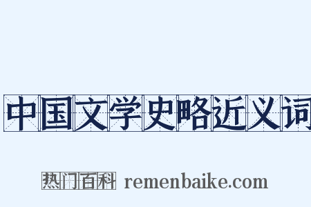 中国文学史略近义词是什么意思的图片